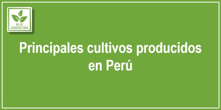 Principales cultivos producidos en Perú