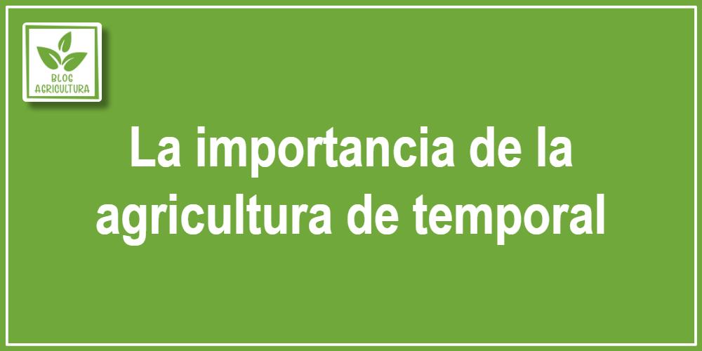 La importancia de la agricultura de temporal