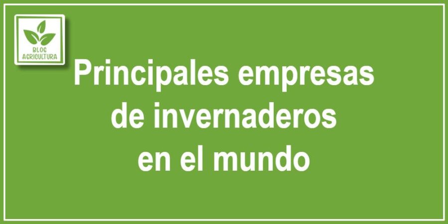Principales empresas de invernaderos en el mundo