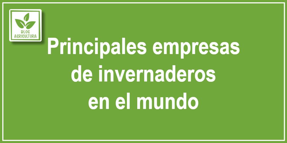 Principales empresas de invernaderos en el mundo