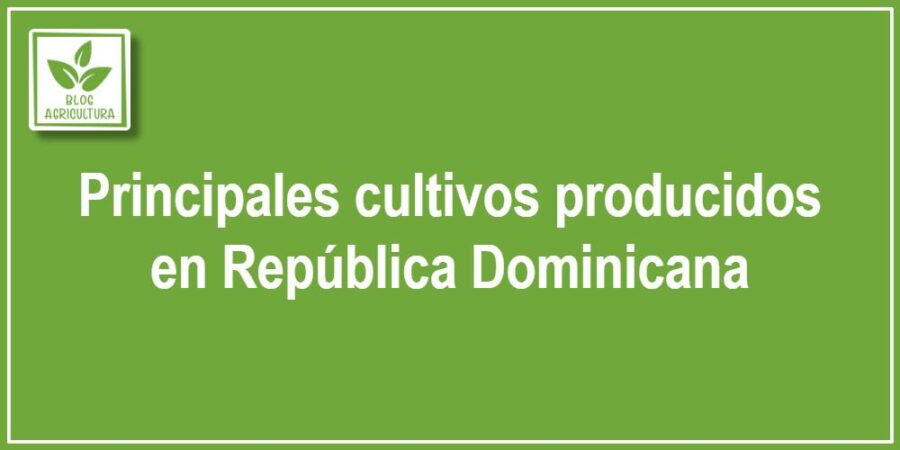 Principales cultivos producidos en República Dominicana