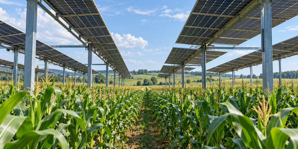 El maíz conserva 80% de rendimiento bajo paneles solares